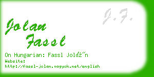 jolan fassl business card